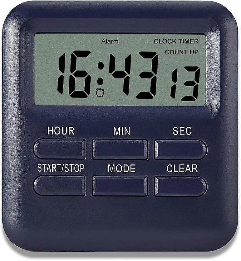 Digital Timer with 3 in 1 Clock/Alarm Clock Function, Magnetic Kitchen Timer, Countdown Stopwatch Ti
