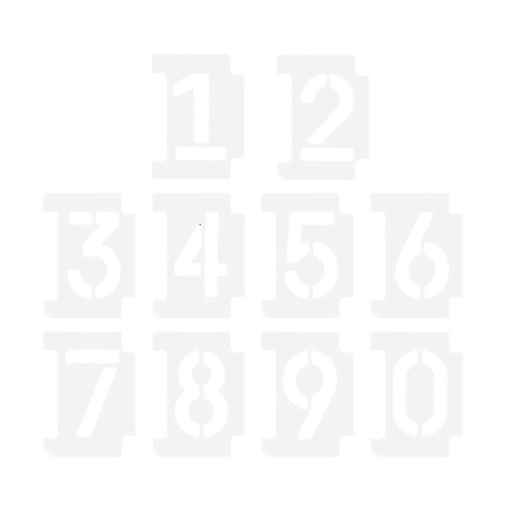 2 Sets Ornament Kits House Number Stencil Kit Address Painting Mold Address Stencil Kit Sidewalk Number Stencils