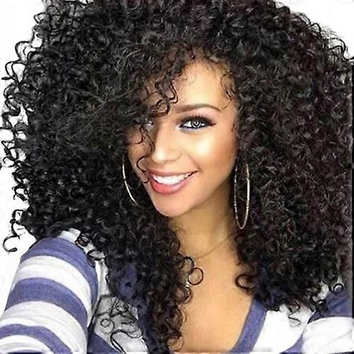 Wig Afro Curred Hair Black Loki