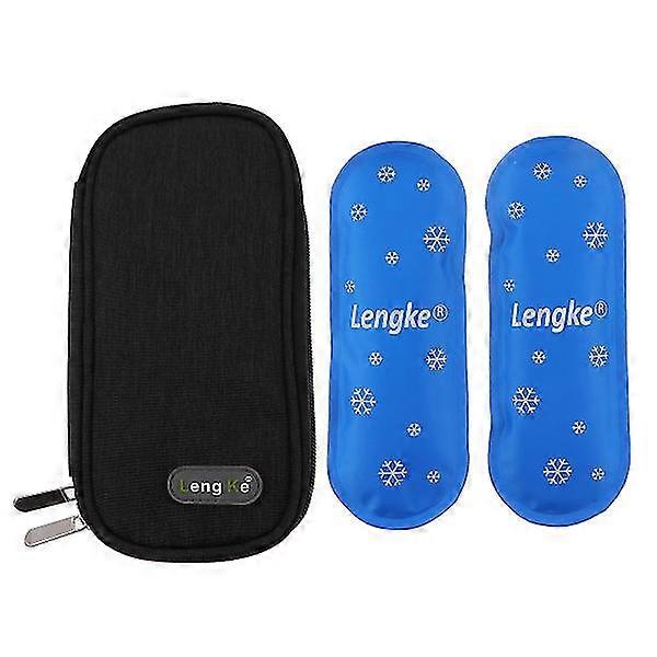 Kannettava insuliinin kylmälaukku Lääkkeen kylmälaukku Jäähdytinlaatikko, jossa on 2 jääpakkausta