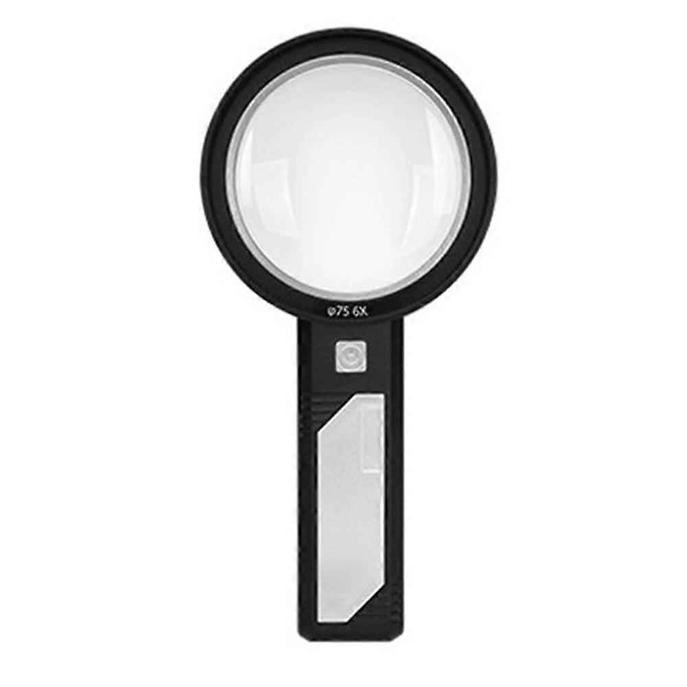 8LED Handheld Magnifying Glass USB Rechargeable Loupe Magnifier Removable Optical Lens Illuminated Magnifier B