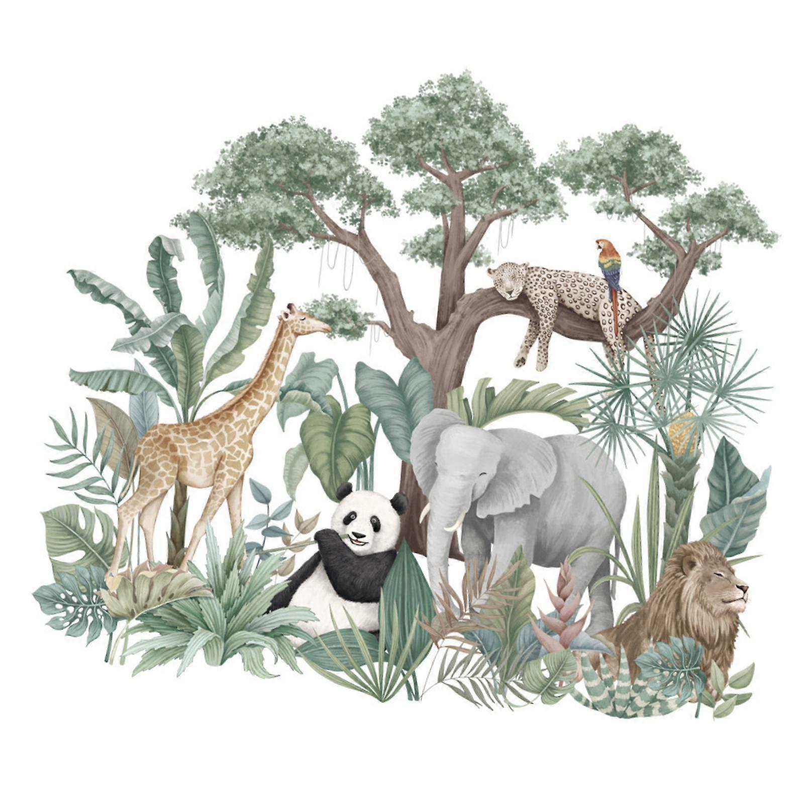 Forest Animal Animal Wall Decals PVC Wall Stickers for Playroom Kids Bedroom