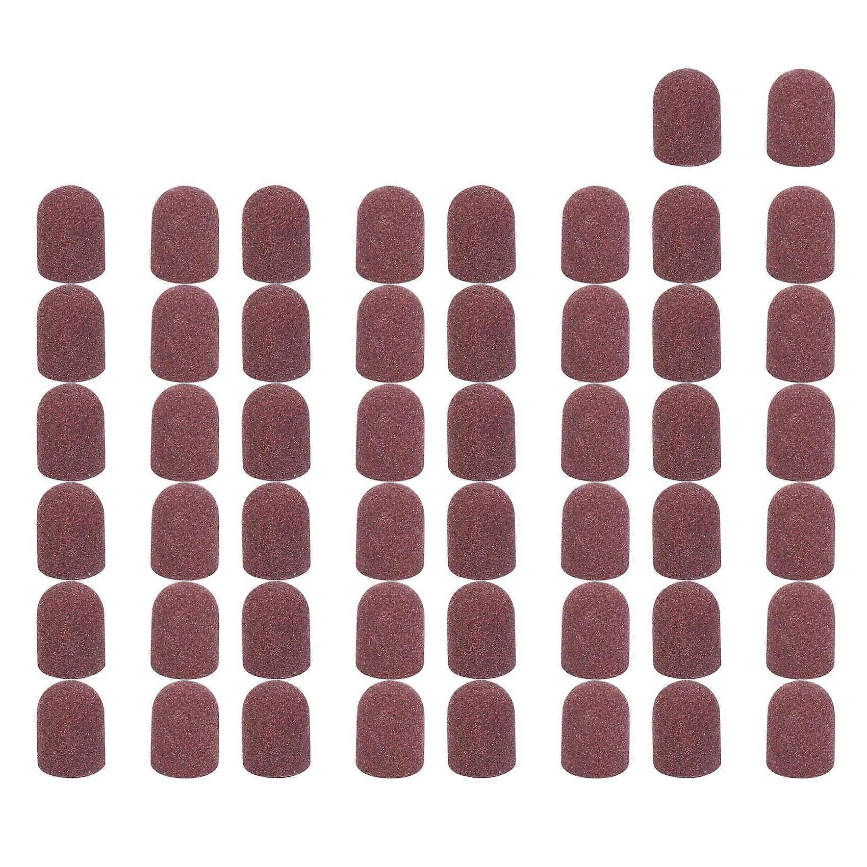 50Pcs Sanding Bands Block Caps Without Grip 80 120 180 13x19Mm Sanding Cap Manicure Pedicure Electr