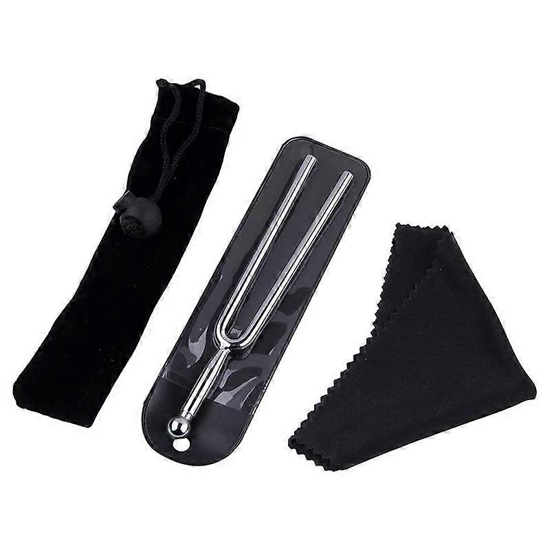 Tuning Fork,A440Hz Tuning Fork-Standard a 440 Hz Violin Guitar Tuner Instrument with Soft Shell Case and Cleaning Cloth