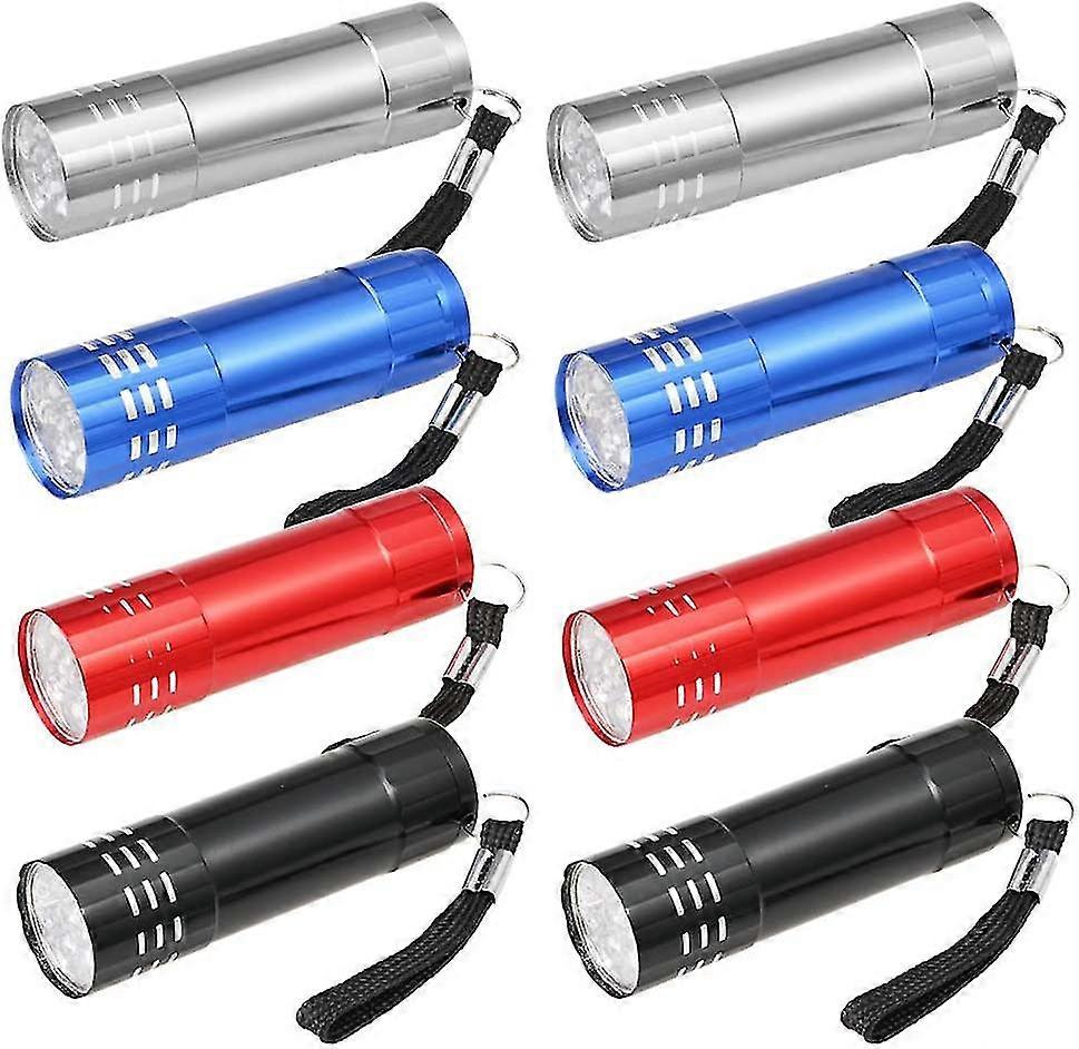 8pcs Led Keychain Flashlight Mini Lamp For Mountain Climbing