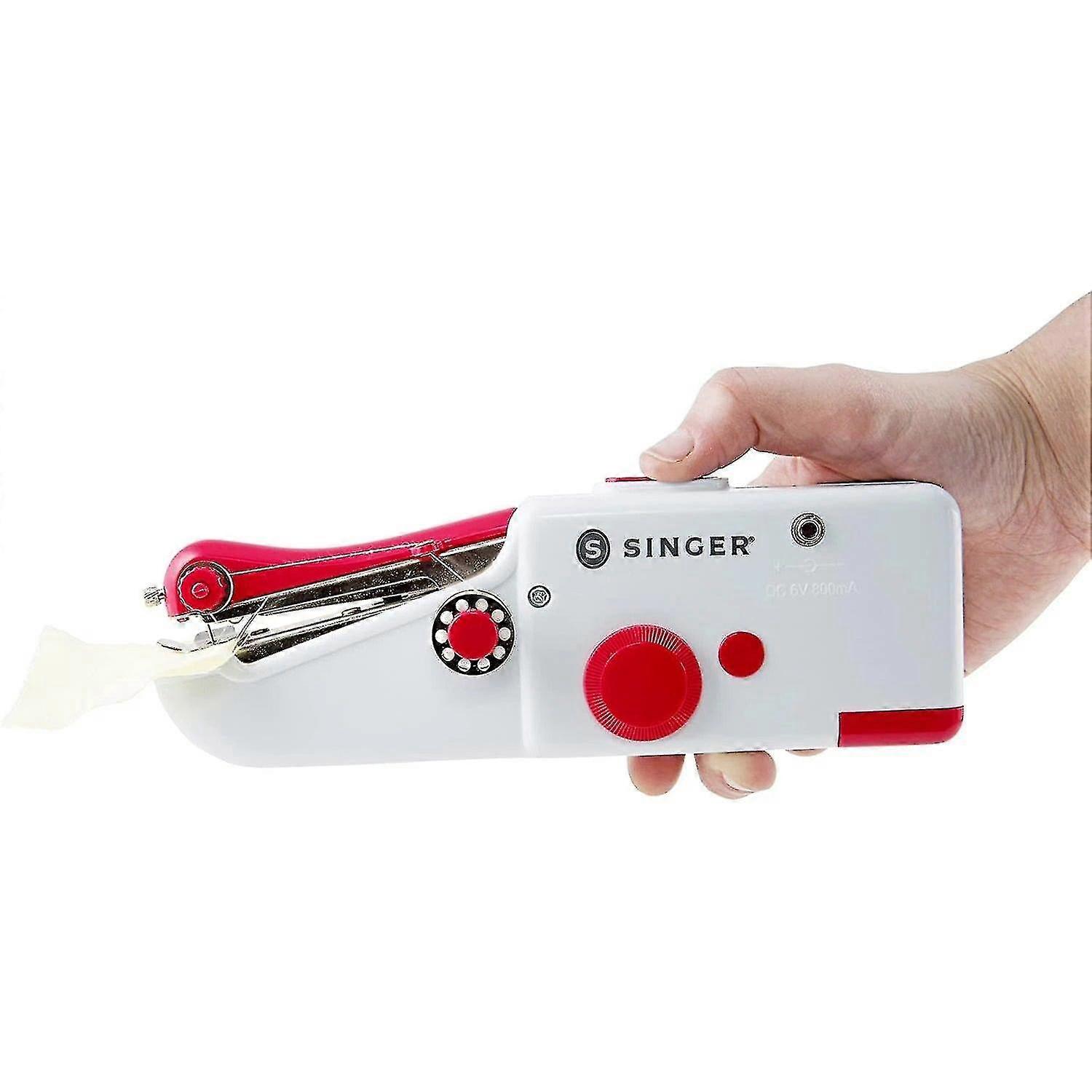 Singer Machine à coudre à la main Mini point portable pour cuir Jeans Feutre Sans fil Needlework Set Réparations Vêtements de bricolage