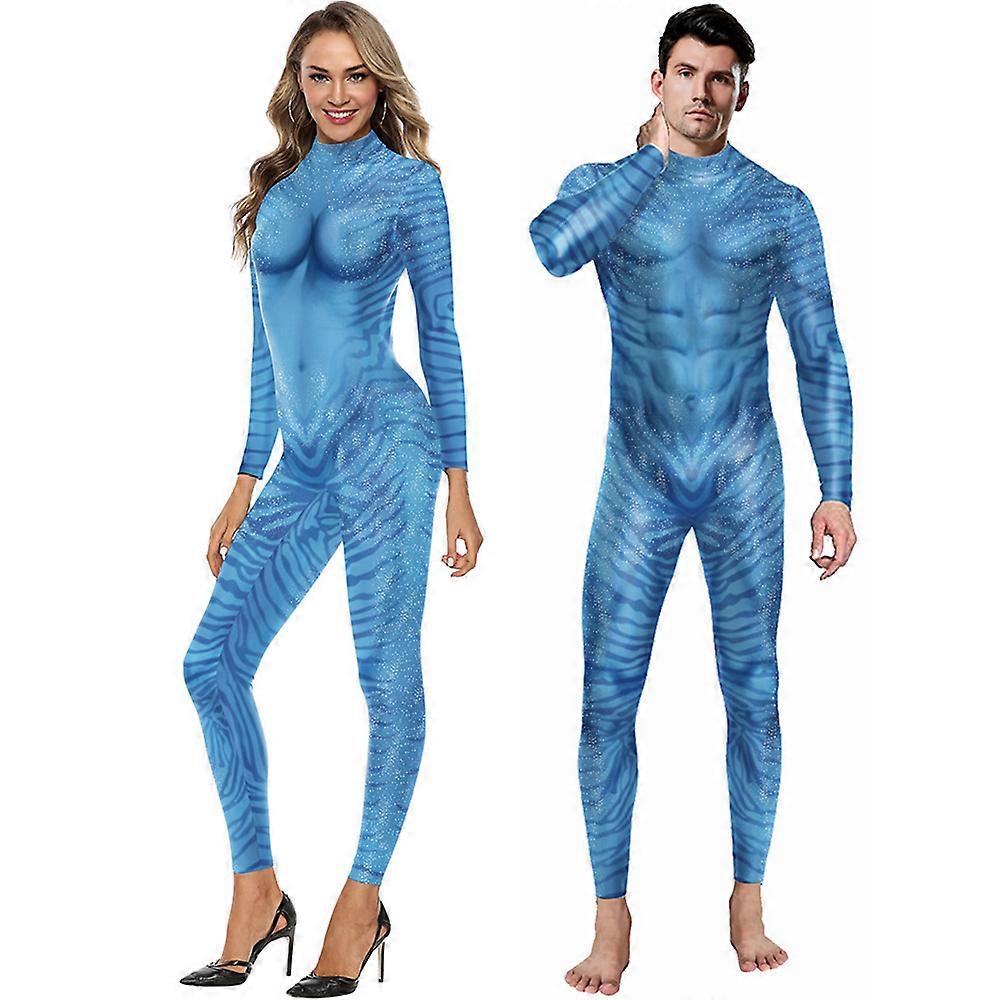 Avatar Κοστούμια Cosplay Avatar The Way of Water Κορμάκι Γυναίκες και Άνδρες Sexy Ολόσωμη Φόρμα για τις Απόκριες και τις Ημέρες των Χριστουγέννων Ενήλικας