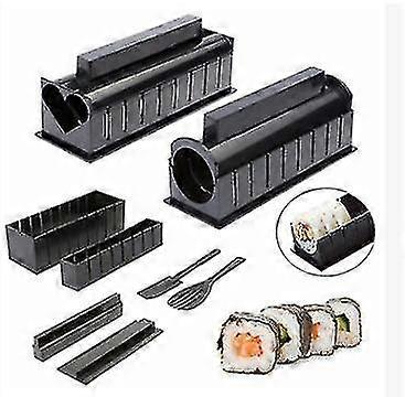 10 Pcs Diy Sushis Maker Sushis Kitchen Tool Making Machine Roller Rice Mold - XINGX