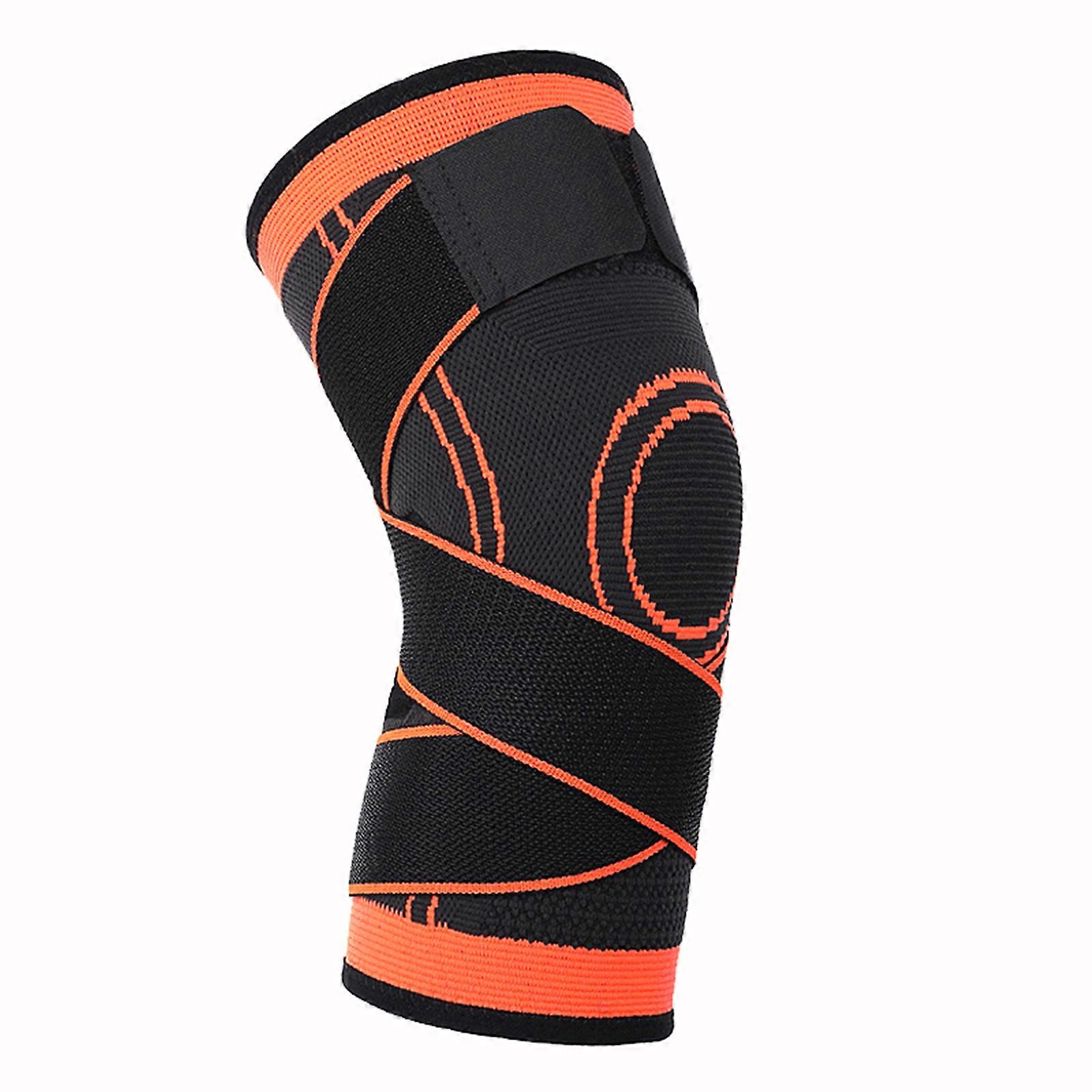 1PCS Adjustable Knee Support Knee C-ompression Sleeve Brace Double Compression Band Breathable Design for Running Basketball Baseball Hiking Sport Act