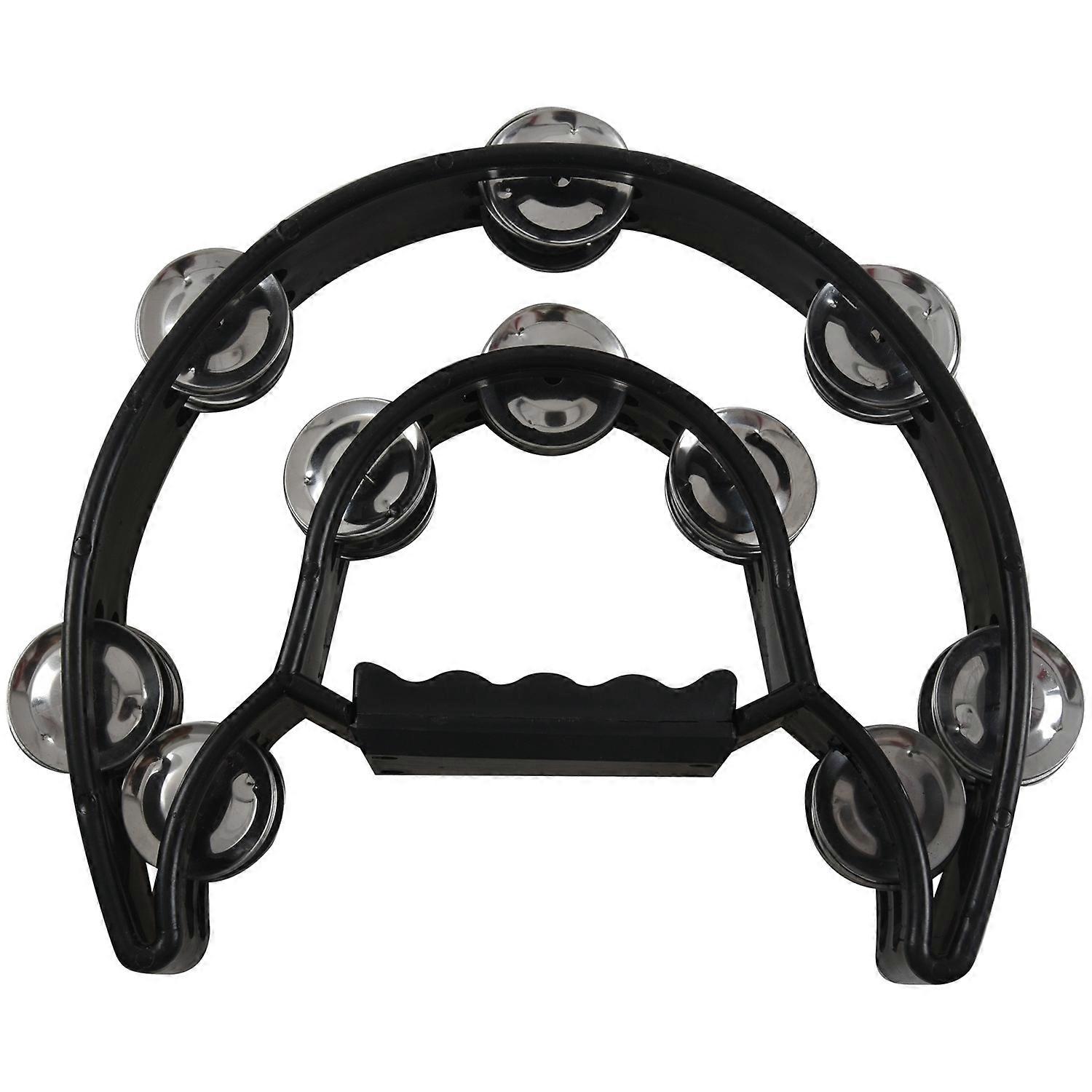 Compact Double Half Moon Music Tambourine Percussion Tamborine Drum