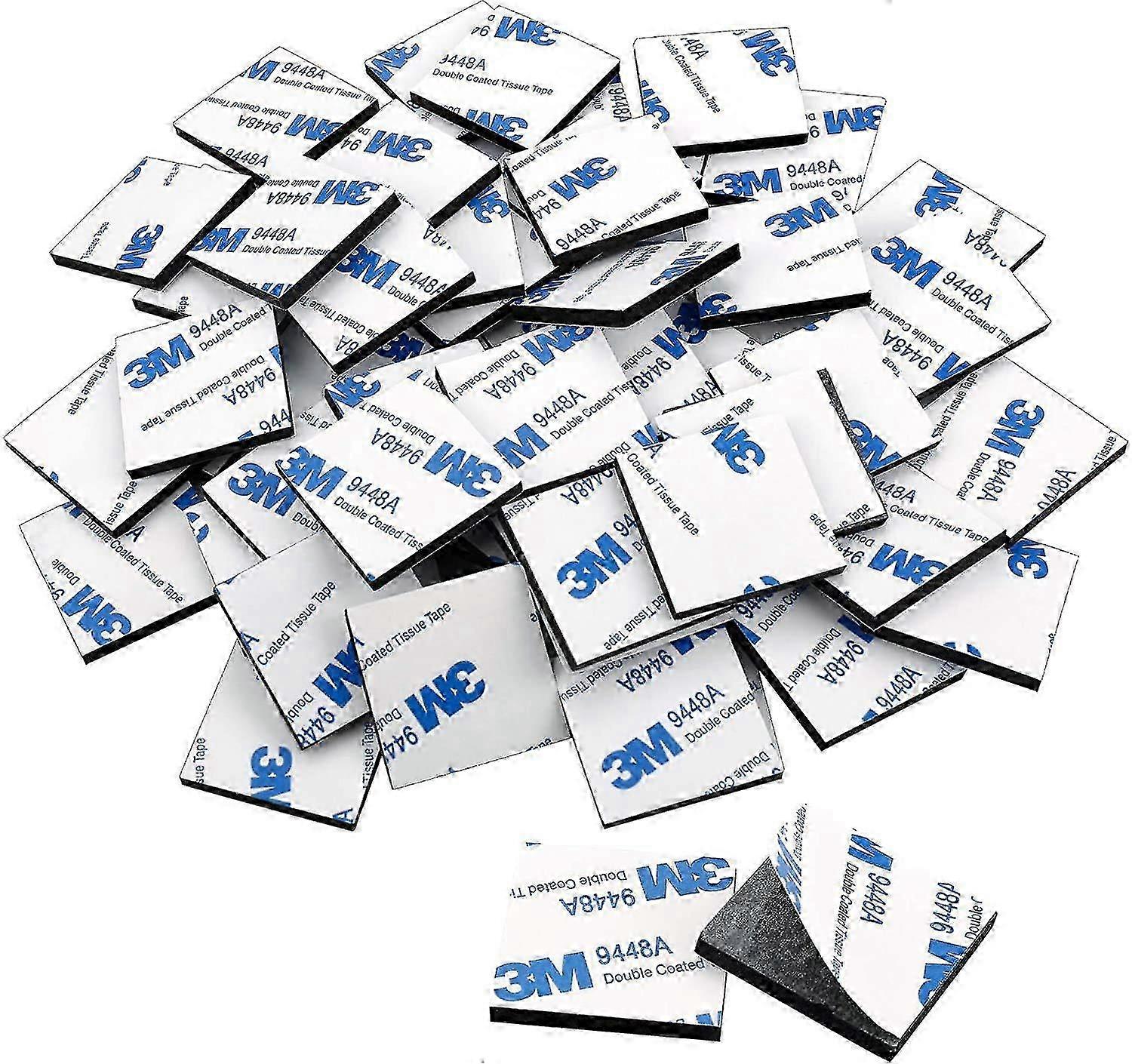 120 Pack Square Double Sided Foam Tape Strong Pad Mounting Adhesive Tape (Black)
