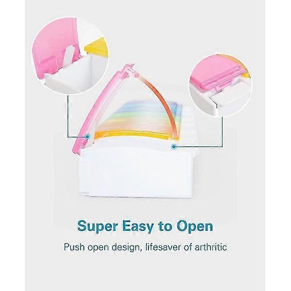 Weekly Pill Organizer - Easy-Open 7-Day Pill Box