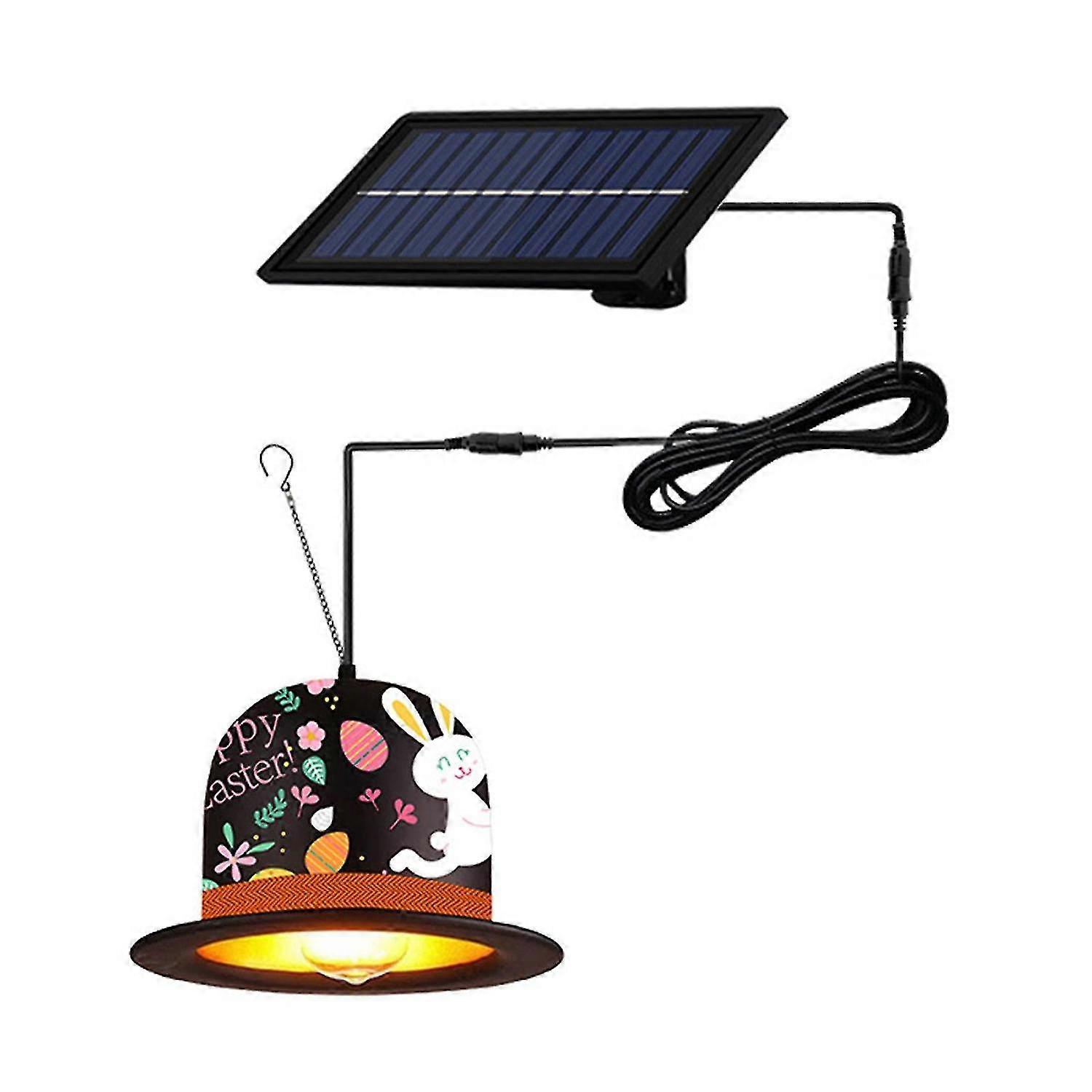 New Remote Contro Easter Hat Solar Light Creativeoutdoor Aluminum Cute Waterproof