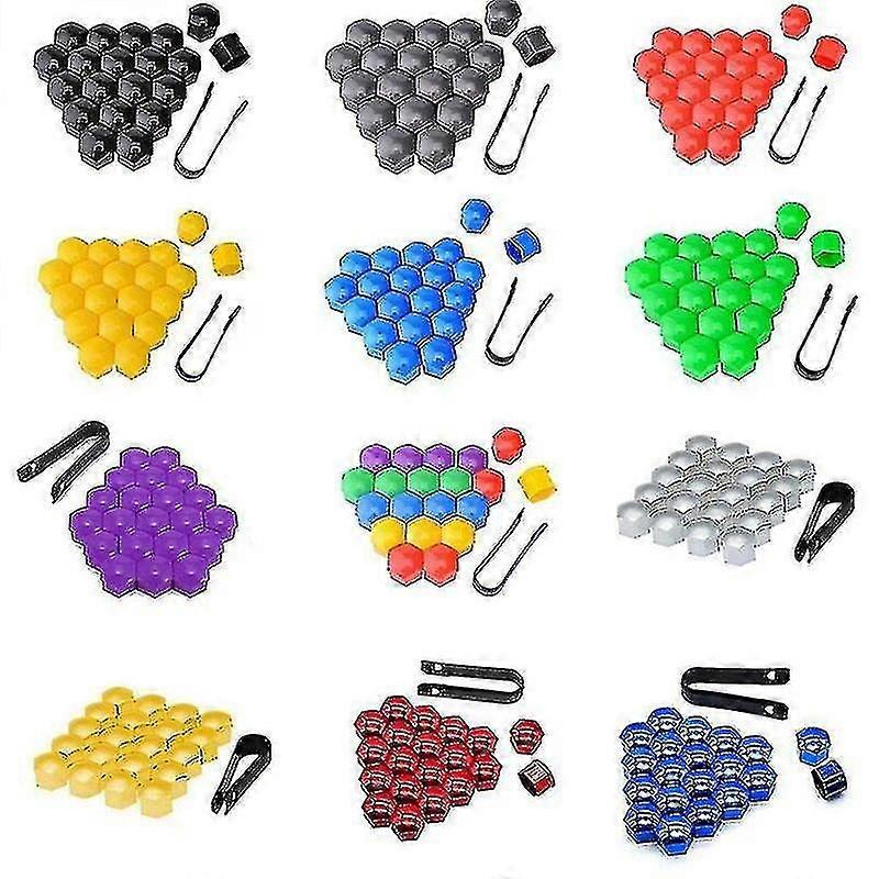 20 adet 17mm / 19 / 21mm Araba Tekerlek Somunu Kapakları Abs Otomatik Trim Lastik Tekerlek Somunu Kapağı Vida Cıvata Koruma Kapakları Vida Koruyucu