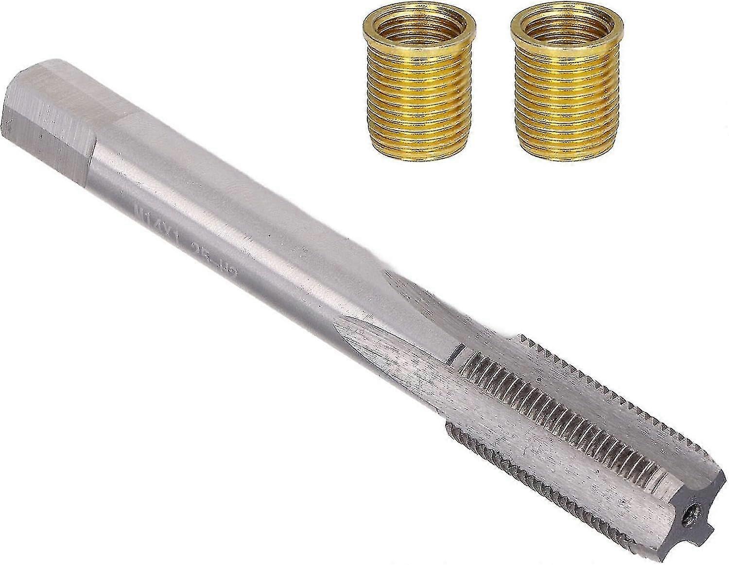 طقم إصلاح خيط شمعة الإشعال ، 10 قطع M12x1.25 إدراج الموضوع وصنبور خيط M14x1.25 لمحرك البنزين