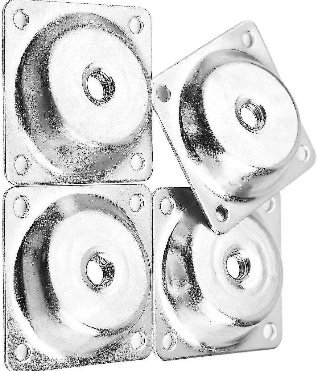 Set Of 5 Mounting Plates For Beveled Iron Furniture Legs