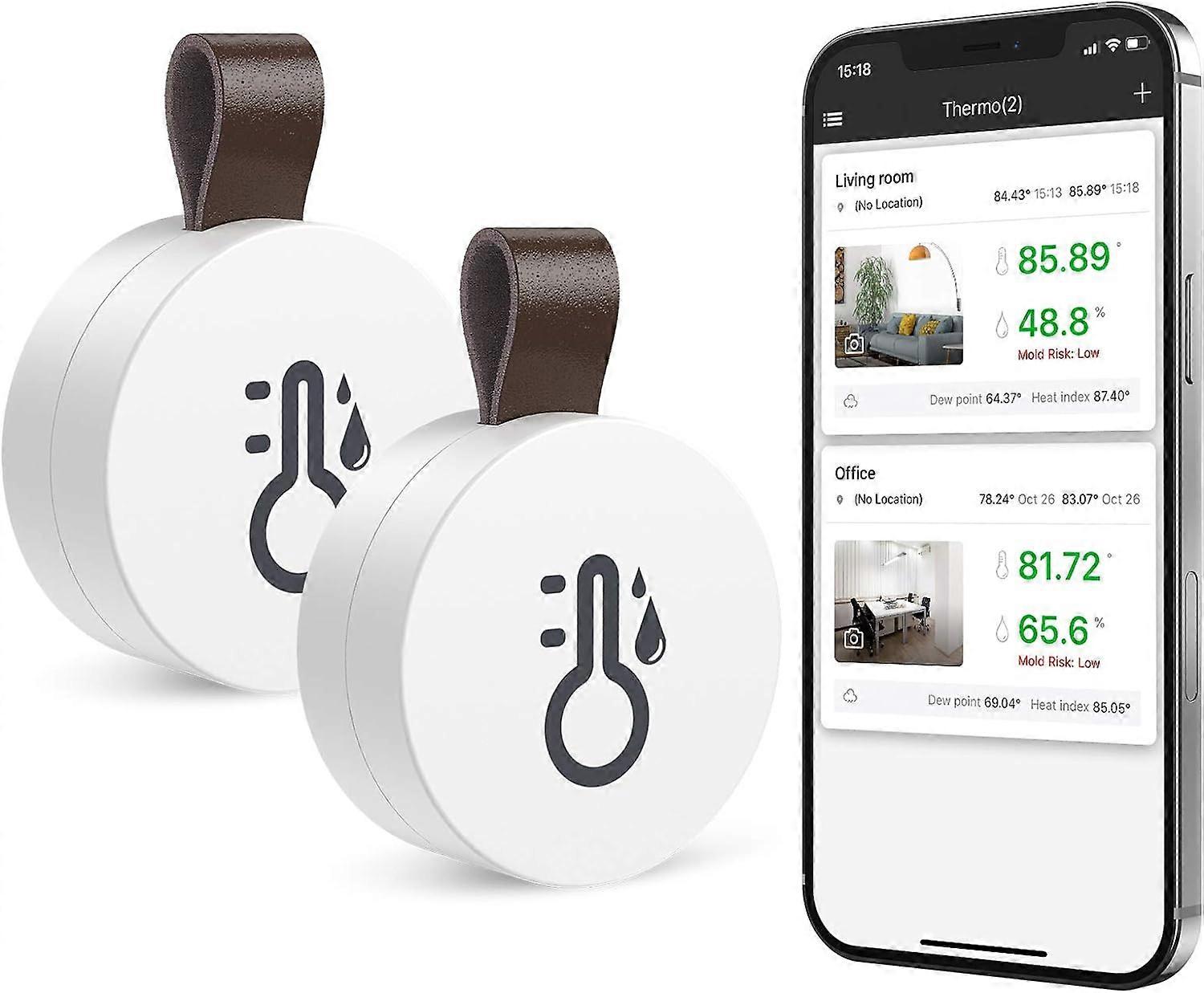Smart Keychain Thermometer, Home Temperature And Humidity Monitor ZD NJ