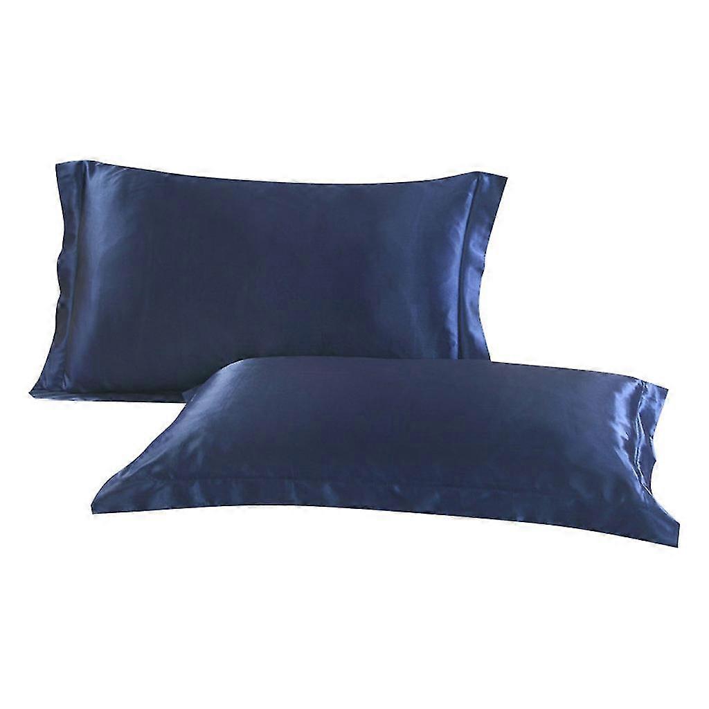 Solid Pillow Case Queen Standard Satin Bedding Pillowcase Smooth Silk Home Gift