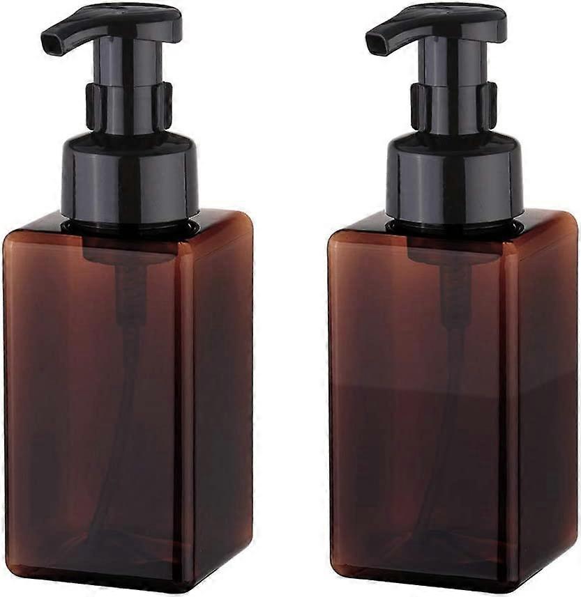 Foaming Soap Dispenser, 450ml (15oz)(2 pcs) (Brown)