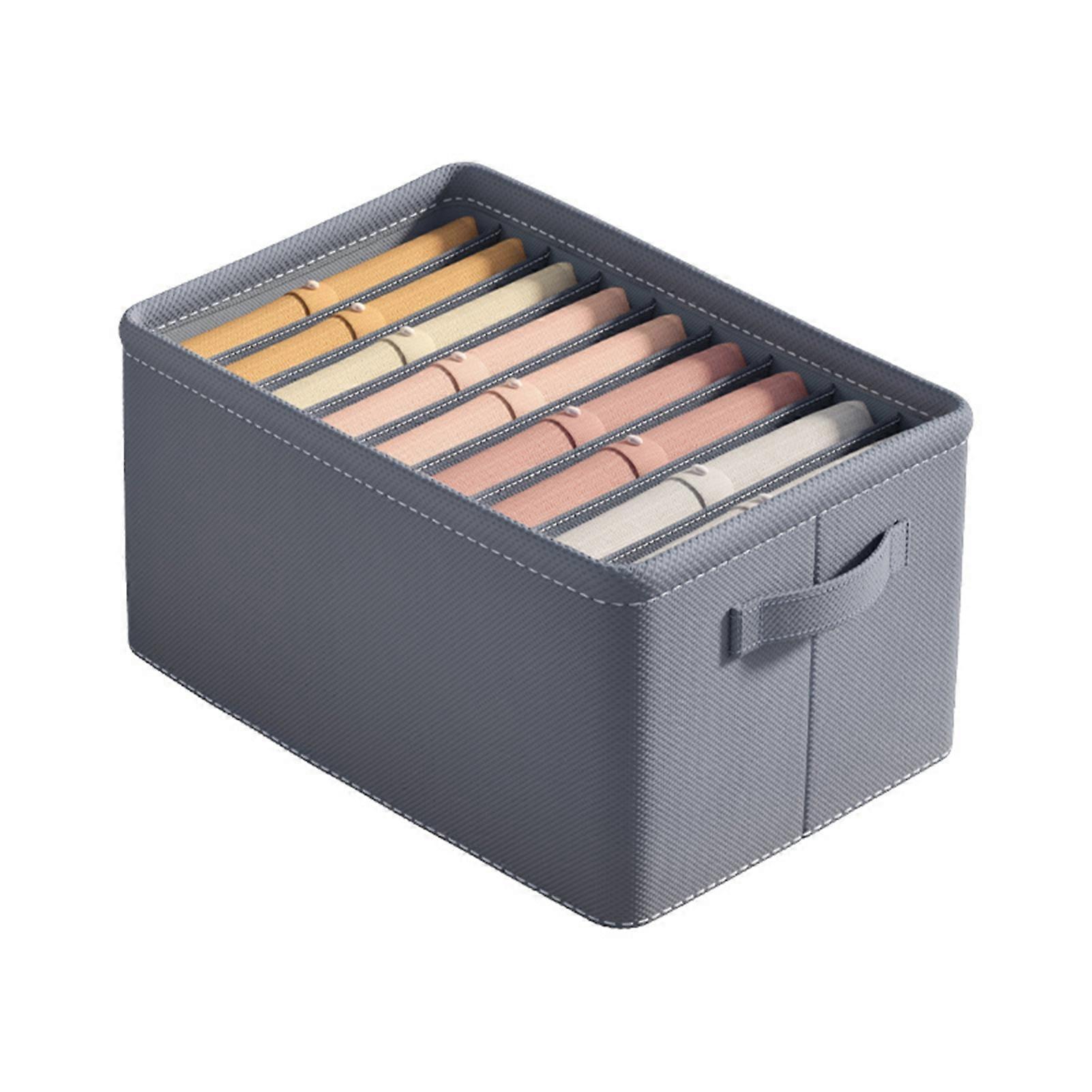Storage Box Large Spacing Washable Thickened Organization Non-woven Fabric Dividing Grid Pants Clothing Organizer Box for Dorm KAESI