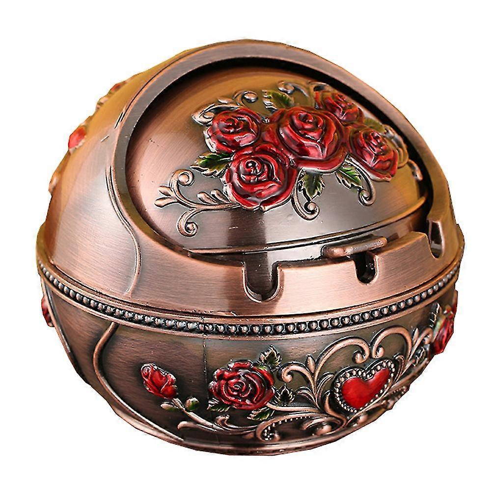 1pc Floral Pattern Ashtray Creative Office Ashtray Cigarette Butt Container