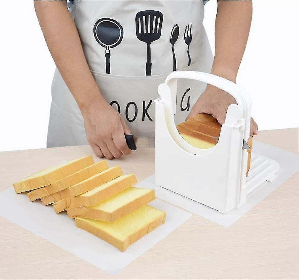 Brotschneidemaschine für hausgemachtes Brot, faltbarer Toast-Slicer Multifunktionaler Sandwich / Toast-Maker zum Schneiden von Brot