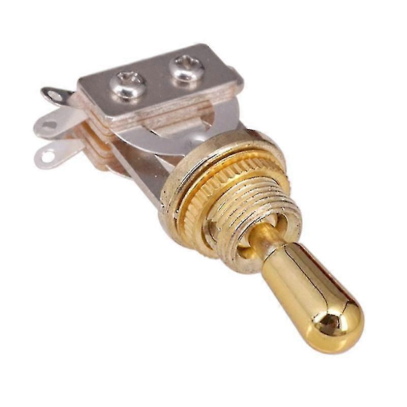 3 Way Short Straight Guitar Toggle Switch Pickup Selector with Brass Hat Compatible With Gibson Les