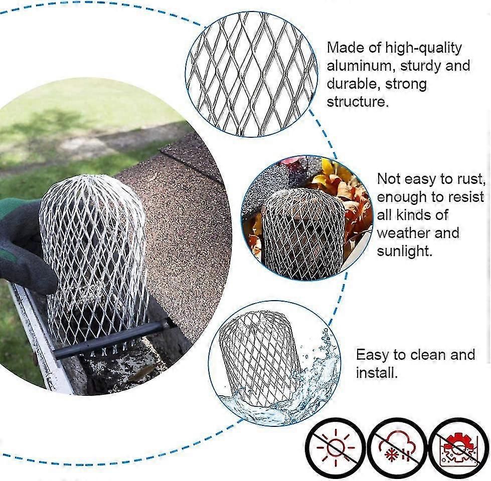 Pieces Aluminum Gutter Screens Gutter Guard Metal Gutter Guards Gutter Protection Sheets For House, Eaves, Ditch, Sewer
