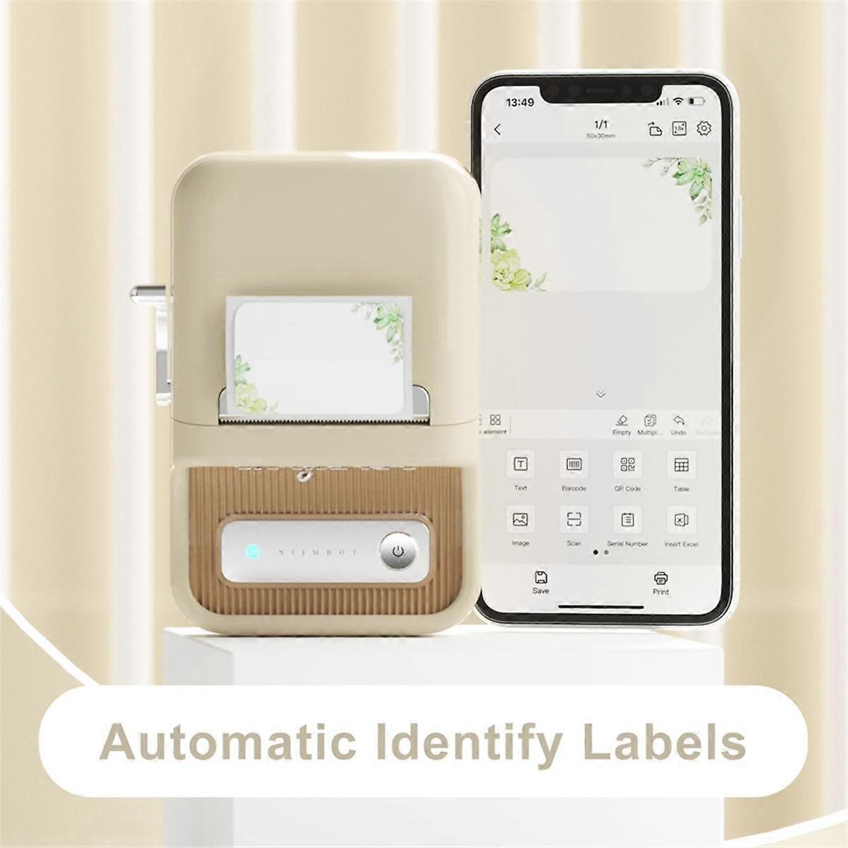 For B21 Label Maker Machine with 5 Roll 50X30mm Tape Thermal Label Printer Price Label Tag Writer f