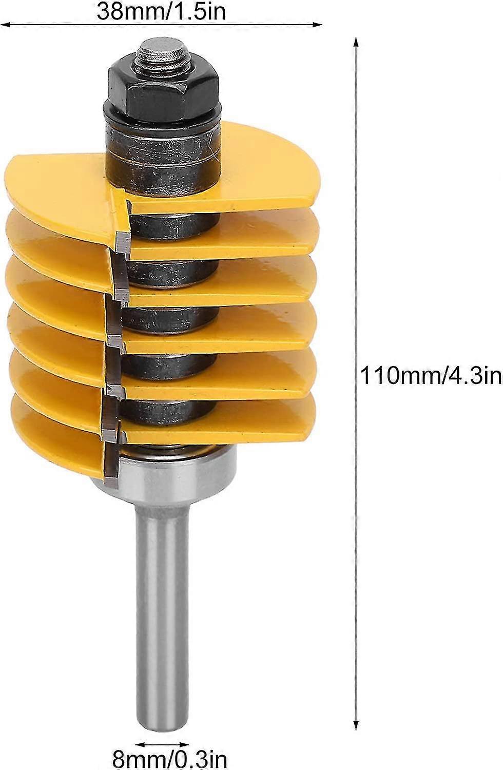 Reversible Finger Joint Cutter Cylindrical Cutters Adjustable 8mm Shank Cutter