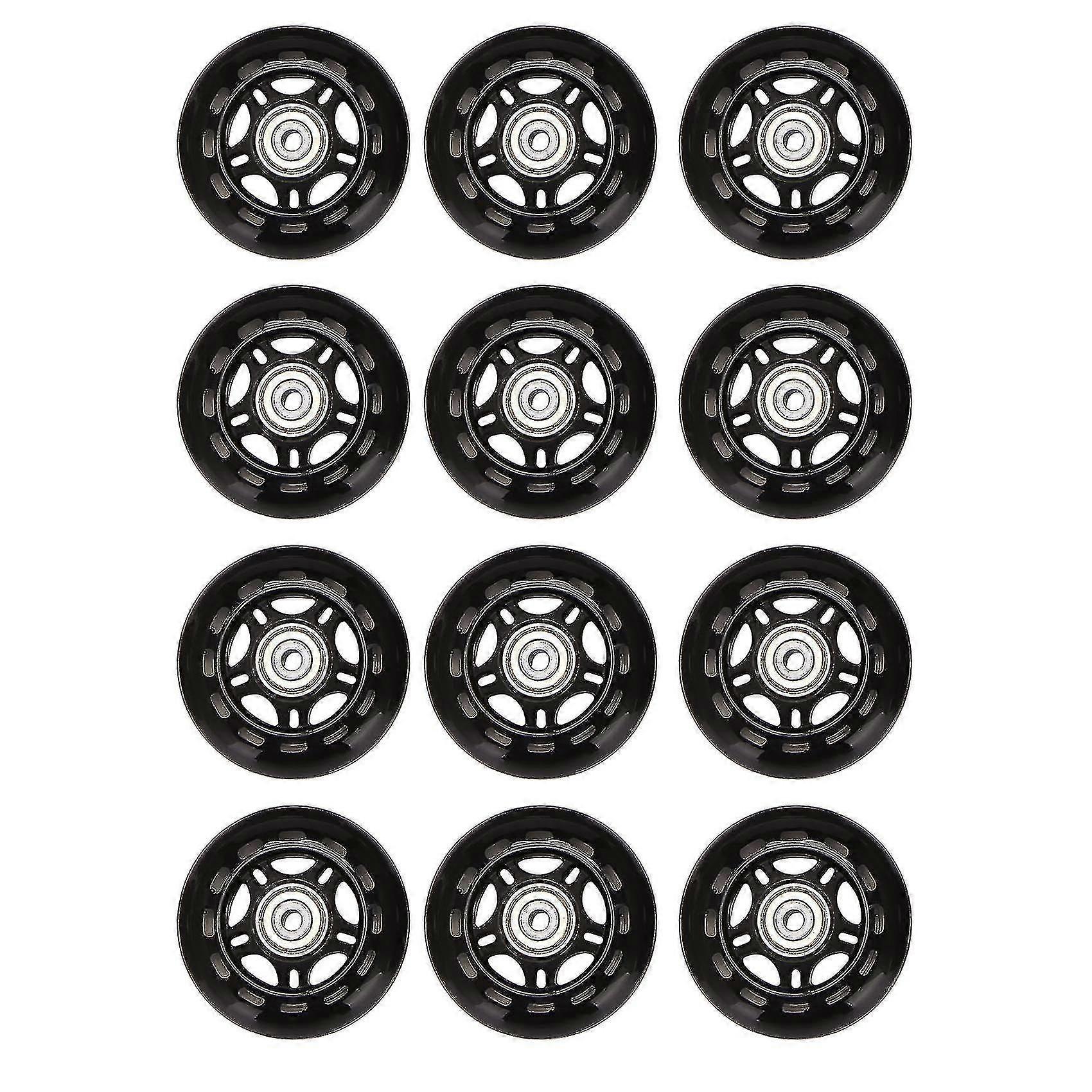 12 Pcs Inline Skate Wheels Beginner's Roller Blades Wheel 70x24mm