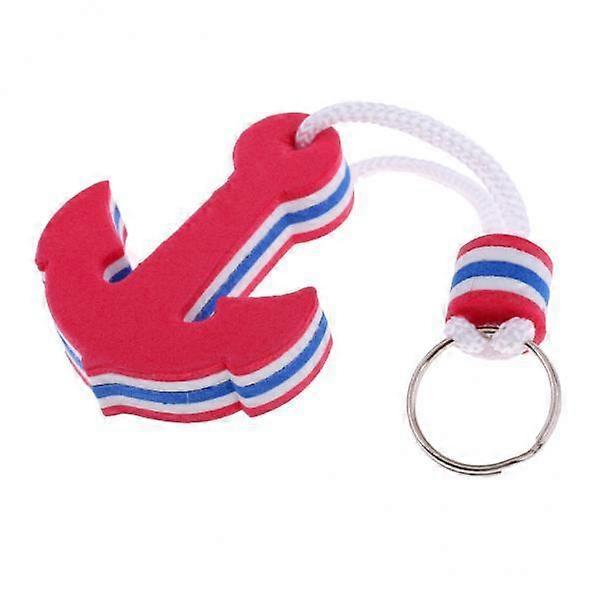 4xAnchor Shaped Boating Keyring Floating Key Ring Marine Sailing Float Red