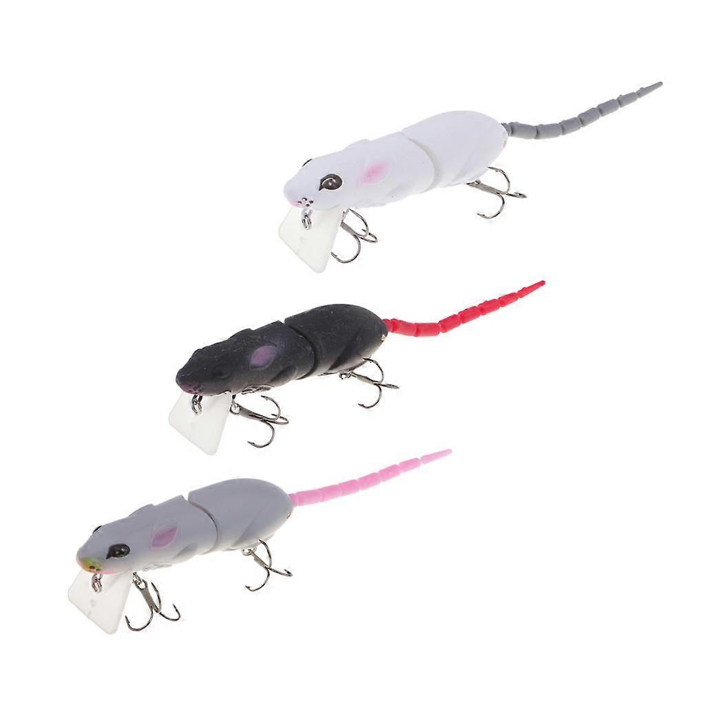 3pcs Hohlkörper Mäuse Ratte Köder Topwater Angeln Köder Bass Köder Crankbait
