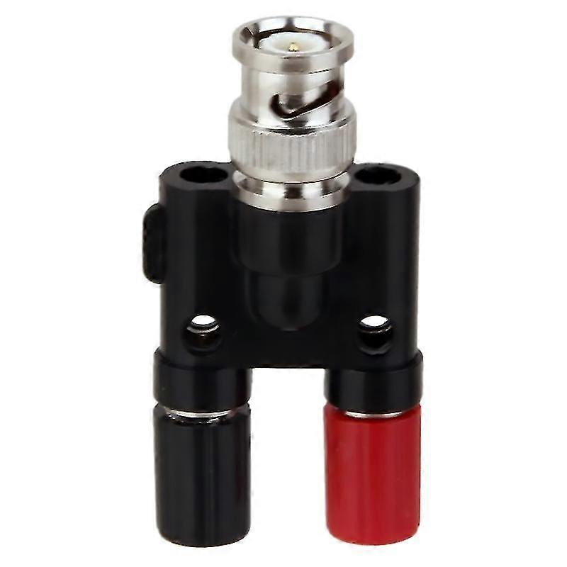 BNC Plug 4mm Banana Plug Splitter Connector BNC Mâle Plug vers 2 x 4mm Banana Femelle Jack Socket Adap