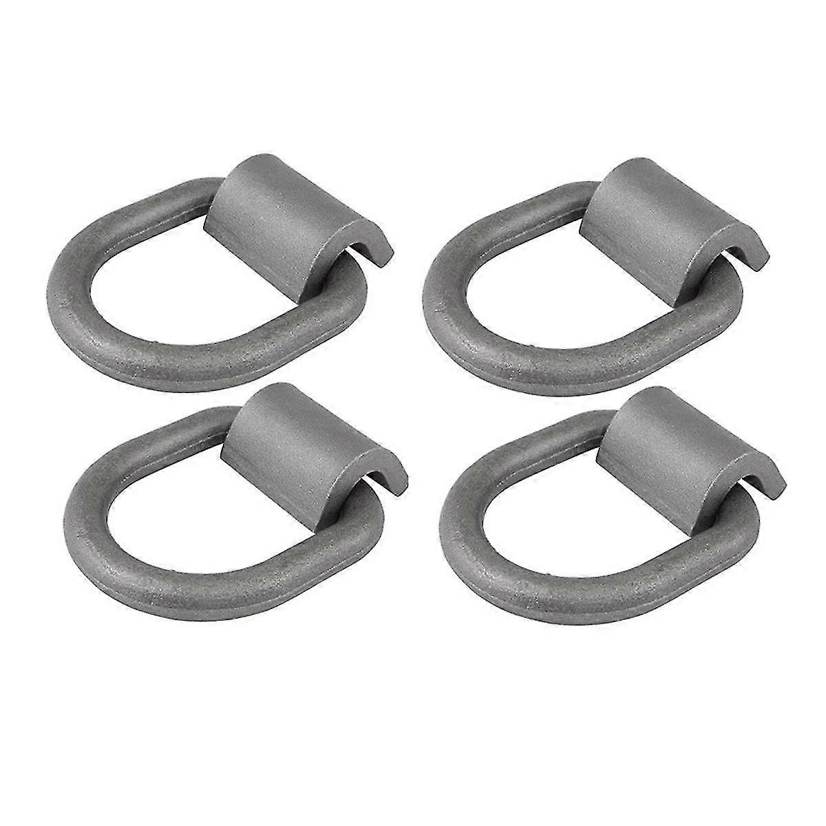 Solda em D Anel Heavy Duty Trailer Truck D Ring 4-Pack Trailer Tie Down Anchor, 1/2 polegadas Stake Pocket D Ring