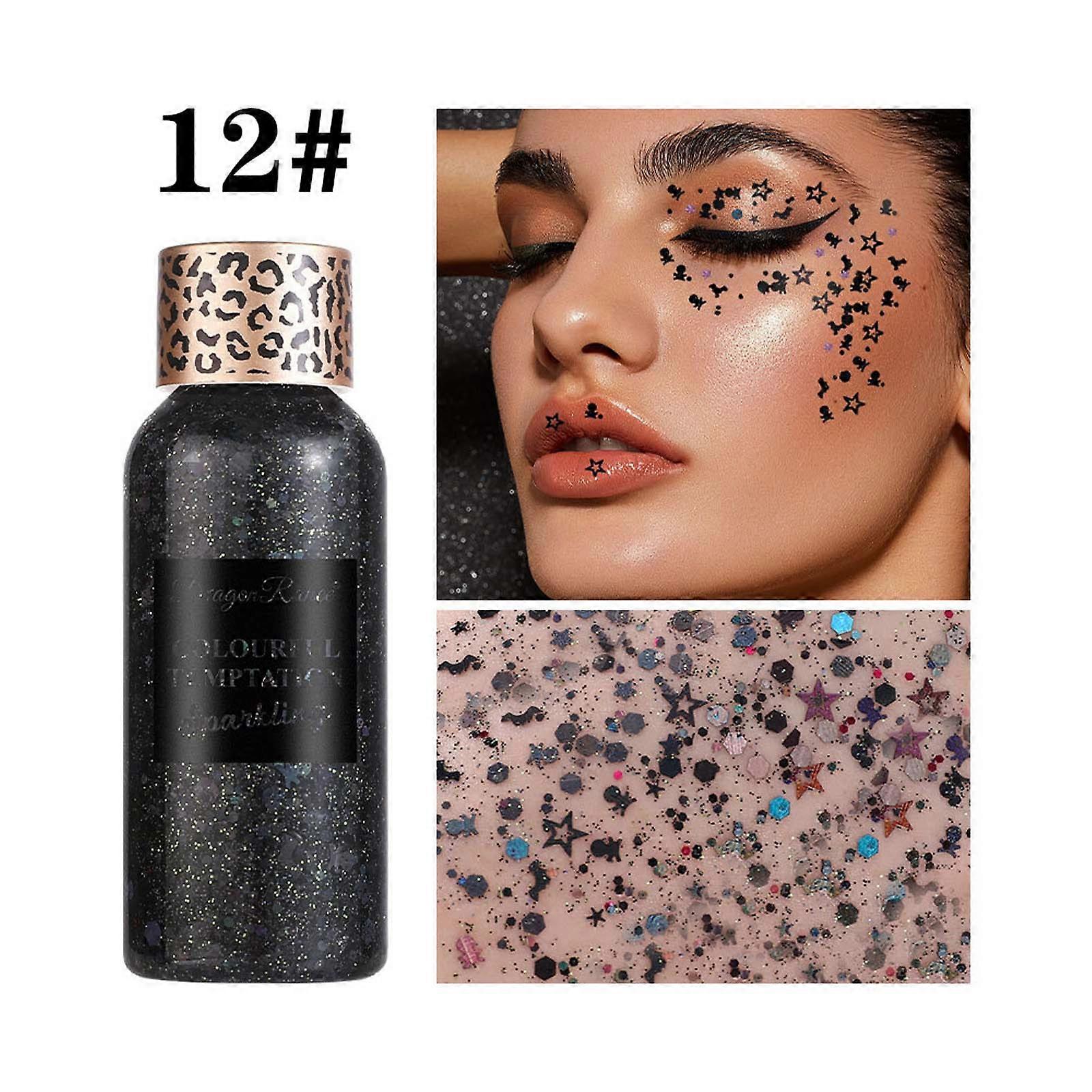 Eyeshadow Palette Color Flash Eye Shadow Sequin Cream Color And Highlight Face And Body Flash Gel Stage Makeup 30ml