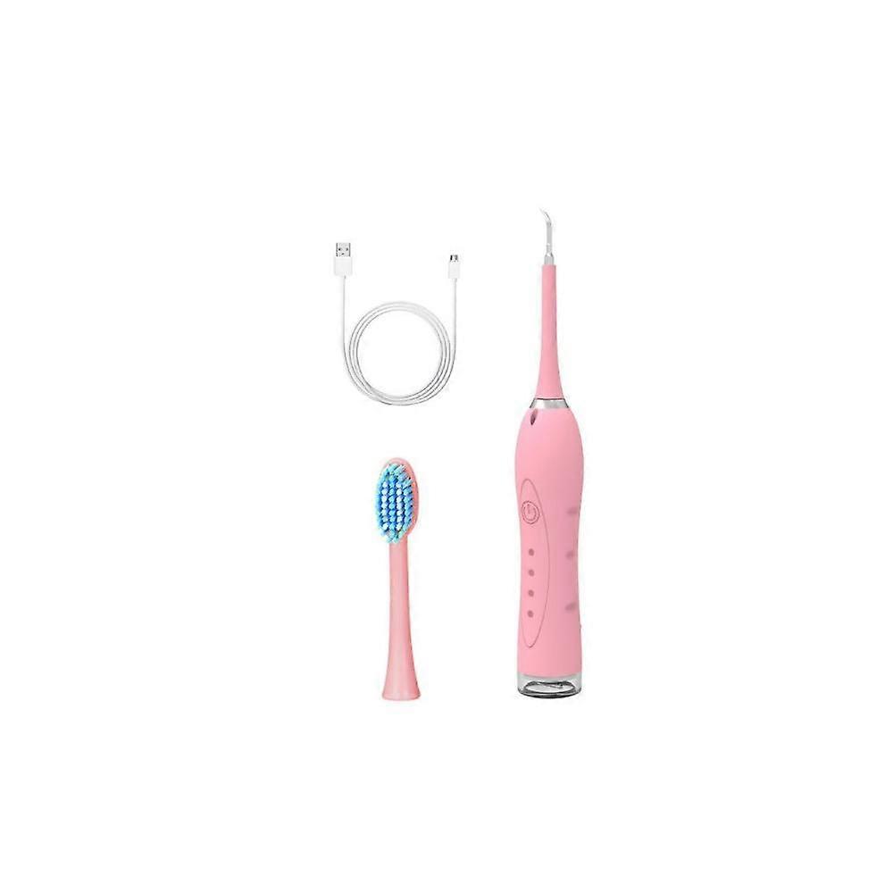 Smart pink ultrasonic teeth cleaning device
