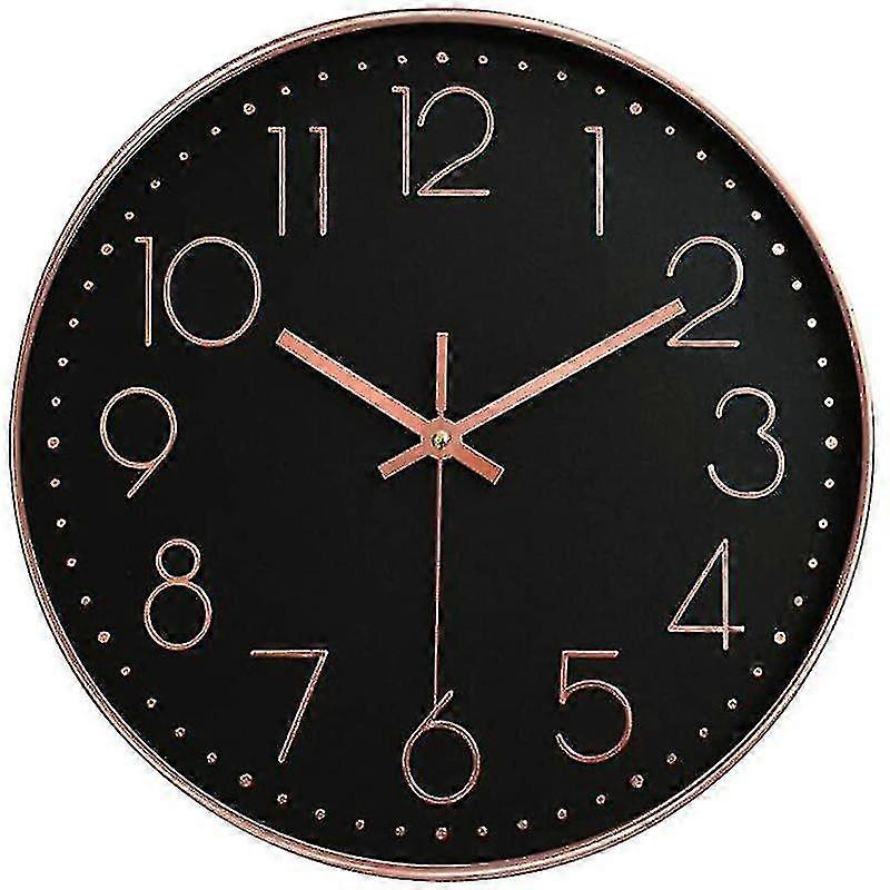 Large Digital Wall Clock Compatible With Room Decor Round Atomic Silent 12"