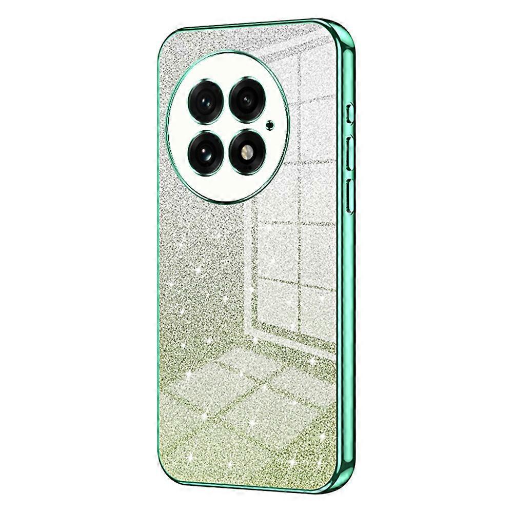 For OnePlus 13 Case Electroplating Gradient Glitter TPU Phone Cover - Green