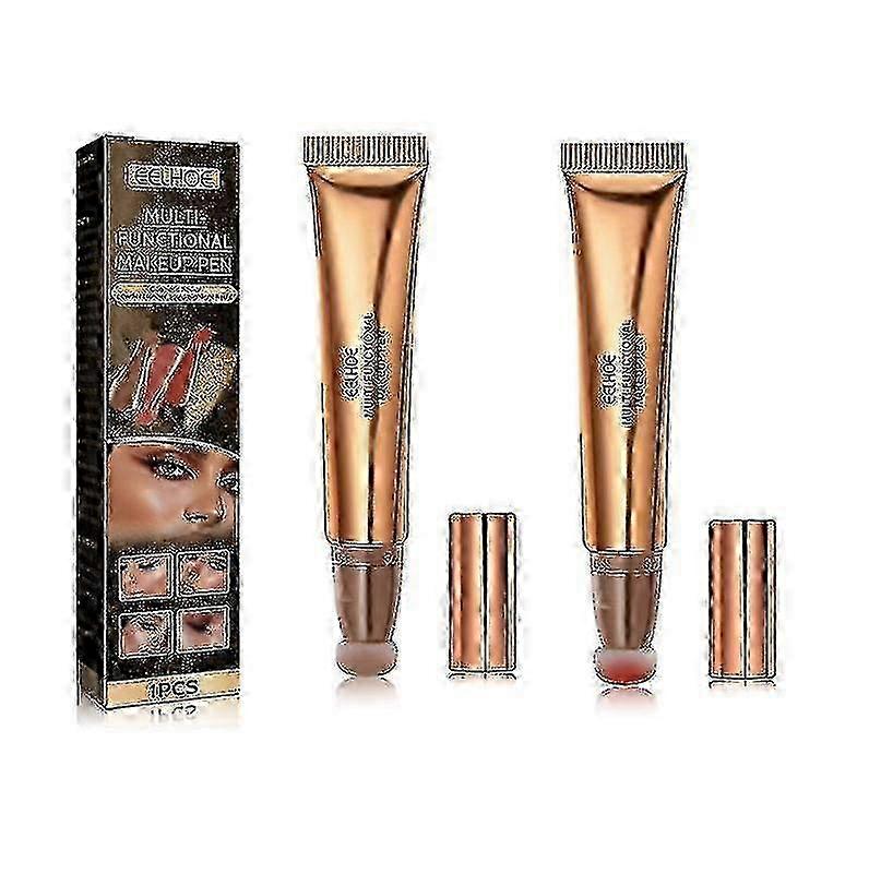 多機能化粧ペンフェイシャル輪郭ビューティースティックハイライト修理ブラッシュマルチプルポ