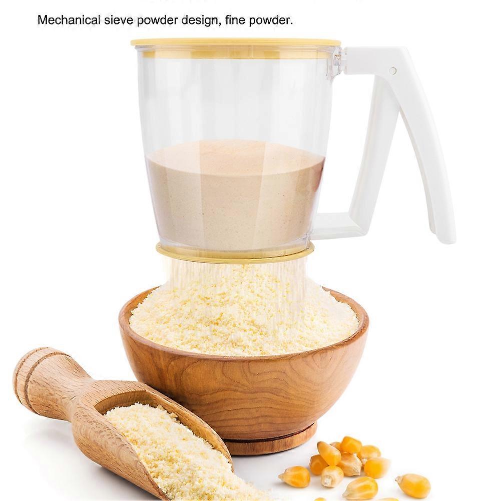 Flour Sifter Strainer Powder Mesh Sieve Baking Tools with Lid - Handheld Cup