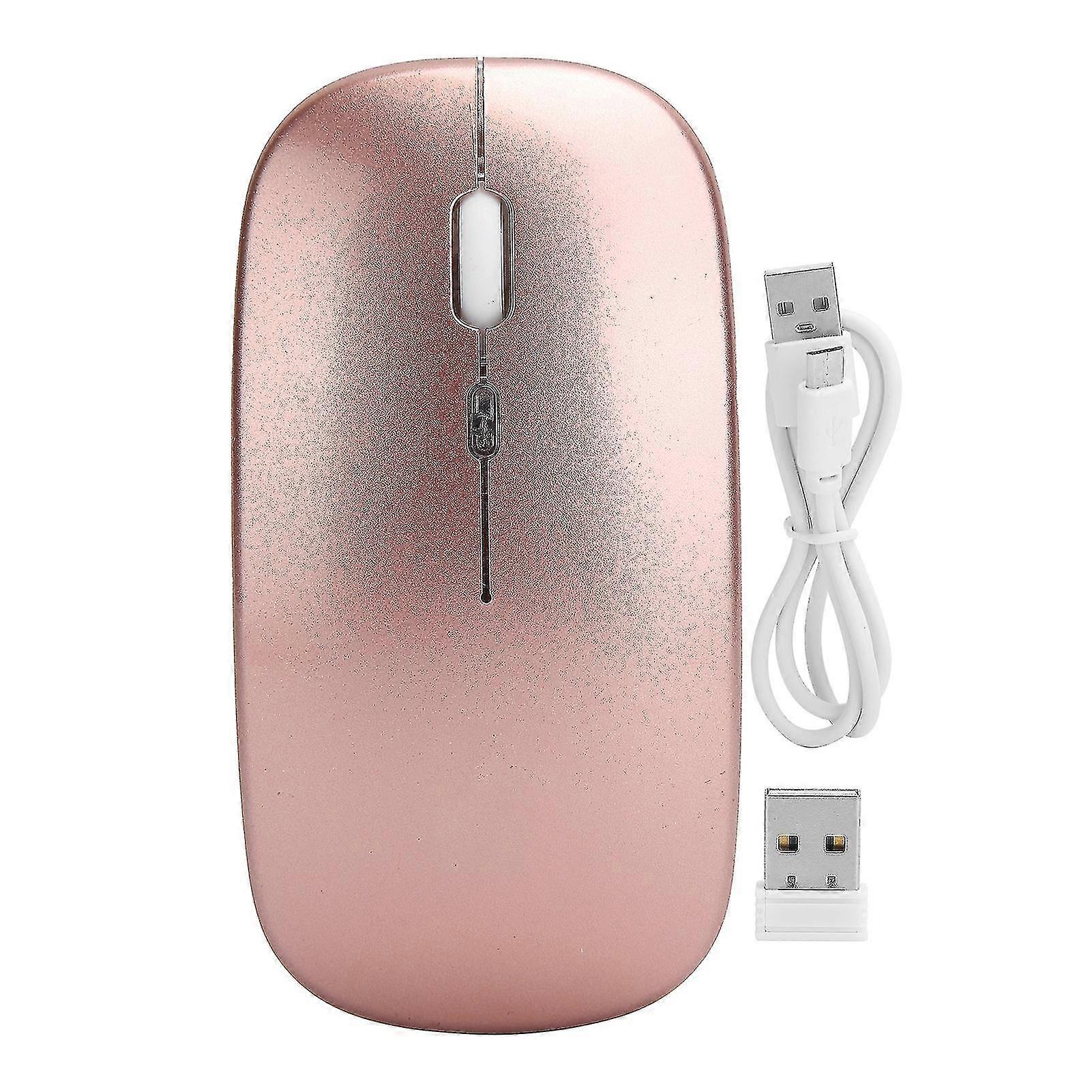 Rose Gold 2.4G Wireless Mouse Portable Backlit for Laptops and Desktop Computers YX