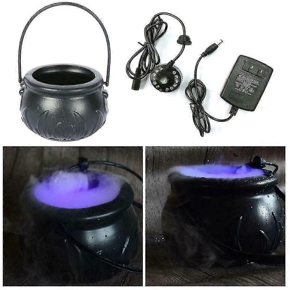 Halloween Party Gift Decoration Halloween Mist Maker Fogger,witch Cauldron Fog Maker Water Geyser Pond Fog European Plug