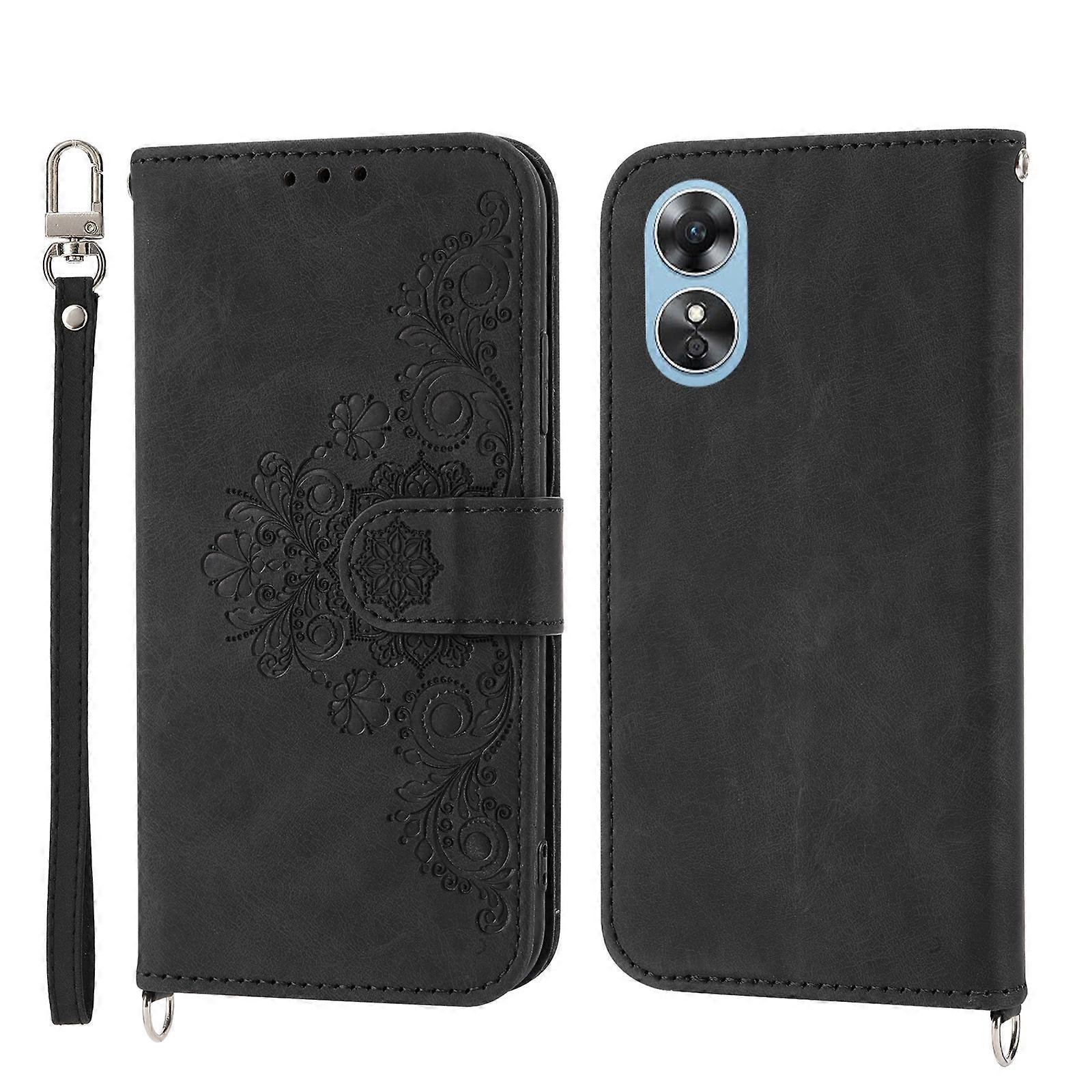 Embossed PU Case For OPPO Reno8 T 4G Global
