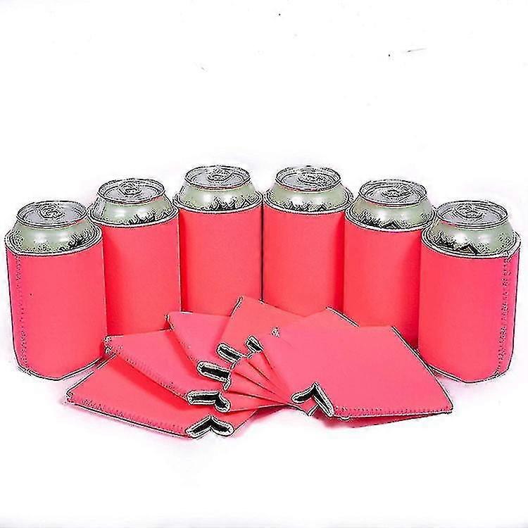 6 Pack Blank Beer Can Coolers Sleeves Neoprene Beer Can Cooler Drink Bottle Holder Sleeve