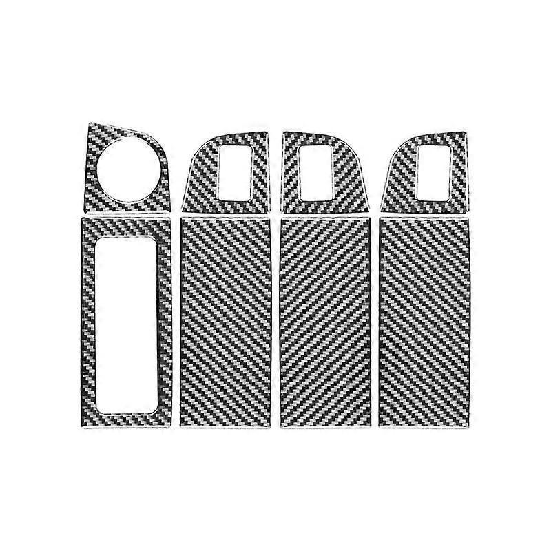 Car Window Lifting Switch Panel Trim Sticker Decorative Carbon Fiber for A7 2015-2020 Accessories