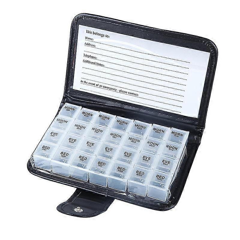 7 Day Pill Box 28 Compartments Weekly Multicolored Medicine Box Weekly Pill Box