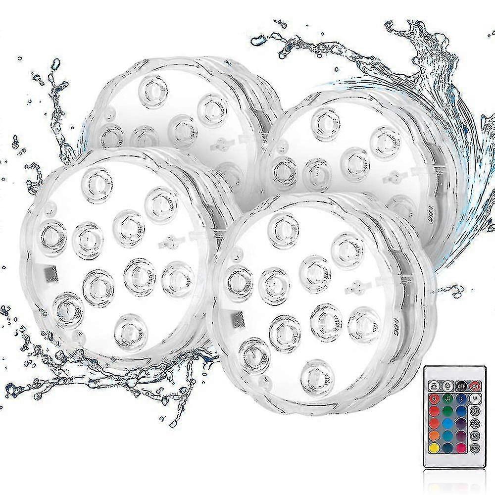 Submersible Led Remote Waterproof Lamp Pool Aquarium Decoration