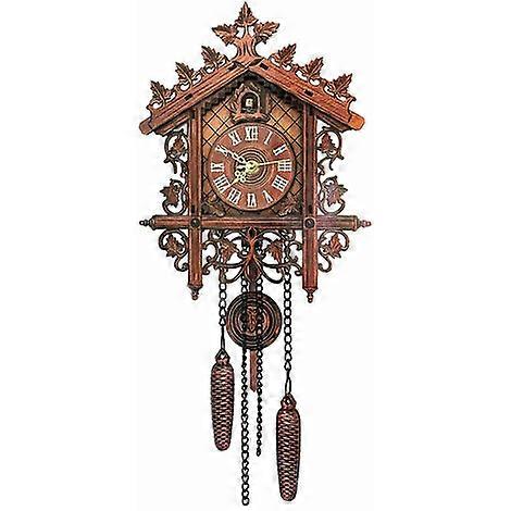 Cuckoo Clock Retro Nordic Style Wooden Cuckoo Wall Clock