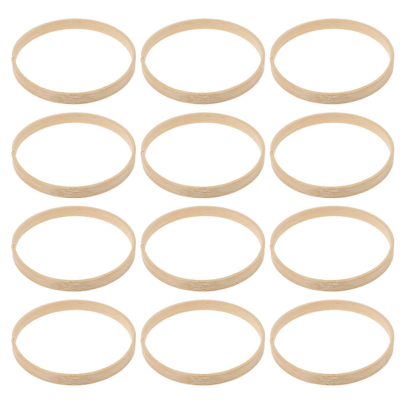 12 sztuk 10 cm łapacz snów DIY pierścienie okrągła bambusowa rama materiały do tworzenia rzemiosła